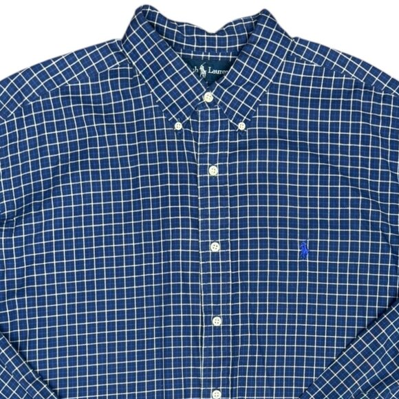 Ralph Lauren Other - Men's RALPH LAUREN Blake Long Sleeve Button Down Shirt 100% Cotton Blue- Size XL